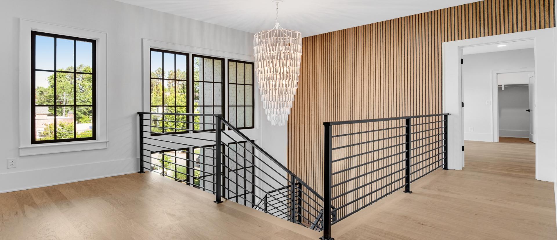 Two Story Staircase with Natural Light